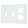 American Imaginations Rectangle White Electrical Receptacle Plate Plastic AI-37076